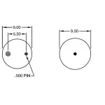 Trailer Air Spring Replaces 1R12-499, W01-358-9936, 64405, 9936