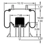 Trailer Air Spring Replaces 1R12-668, W01-358-9978, 67588, 9978