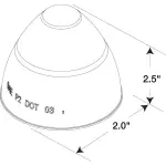 2" LED, Red Beehive, 10 Diode, Marker Clearance Light