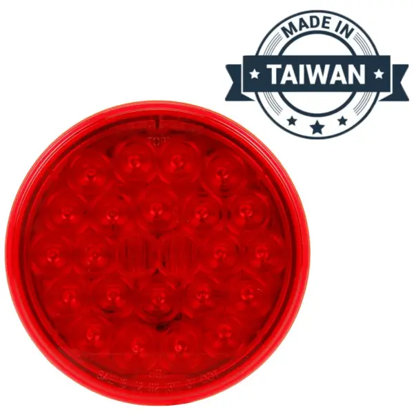 4" LED, Red Round, 24 Diode, Front/Park/Turn Taillight