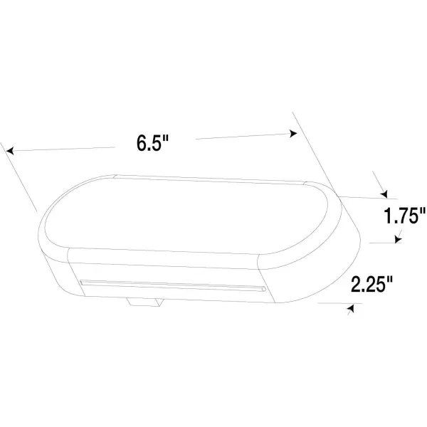 2"x6" LED, Yellow Oval, 24 Diode, Front/Park/Turn Taillight