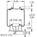 Air Spring for Navistar Replaces 3541731C1, 1R12-432, 1190, 9875