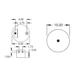 Air Spring for Navistar Replaces 3541731C1, 1R12-432, 1190, 9875