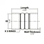 Silicone Charge Air Cooler Hump Hose 3-3/8\" x 6-3/8\"