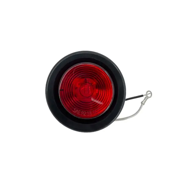 2" LED, Red Round Marker Clearance Light with Grommet and Wiring