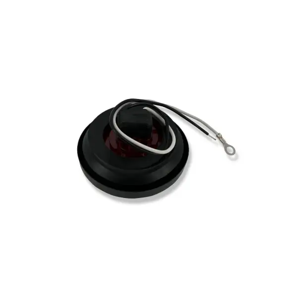 2" LED, Red Round Marker Clearance Light with Grommet and Wiring