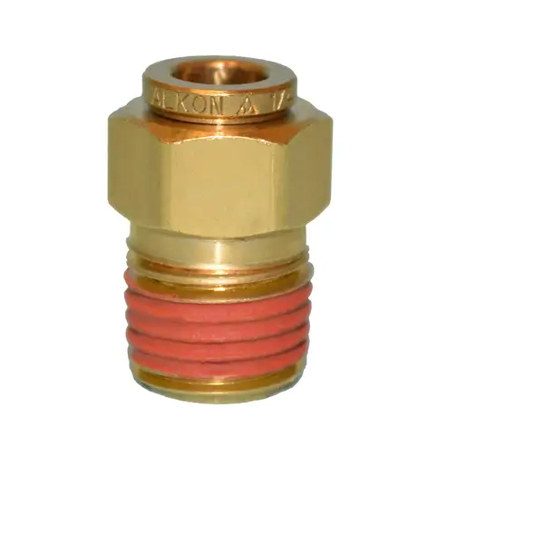 3/8 OD Tube x 1/4 NPT Male Connector Swivel Brass Fitting