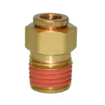 3/8 OD Tube x 1/4 NPT Male Connector Swivel Brass Fitting