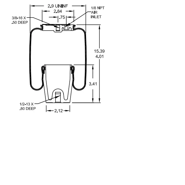 Cabin Air Spring Replaces W02-358-7043, 69932, SC29Y043, 69932