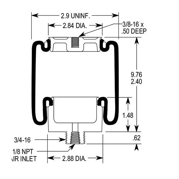 Cabin Air Spring for Kenworth Replaces 1102-0074, W02-358-7064