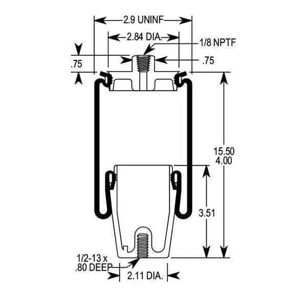 Cabin Air Spring for Navistar/International Replaces W02-358-7081