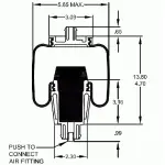 Cabin Air Spring for Peterbilt Replaces W02-358-7093, 29-06016