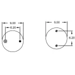 Convoluted Air Spring Replaces S-10170, 2B12-406, W01-358-7410