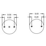 Convoluted Air Spring Replaces W01-358-7443, 2B12-305, S-13035