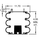 Convoluted Air Spring Replaces 3B12-303, W01-358-8018, 64285