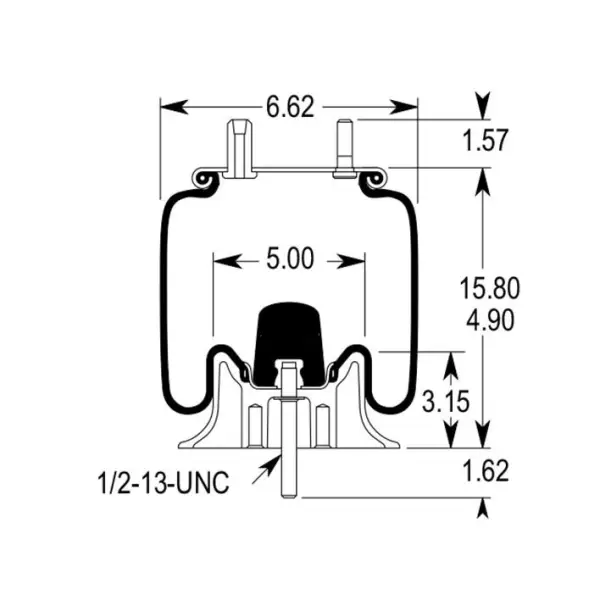 Trailer Air Spring Replaces ASCR1500, W01-358-5423, 665-13S559