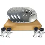 Aerodynamic 22.5\" Chrome Wheel Cover Caps Kit for Semi Trucks