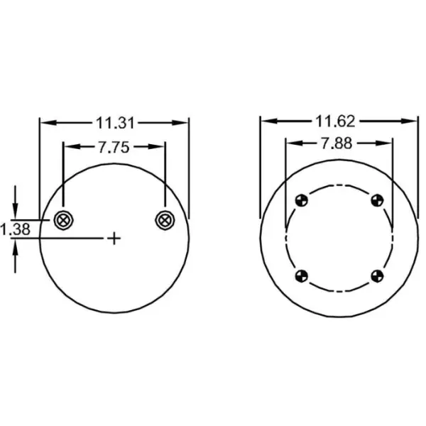 Trailer Air Spring Replaces S-4771, W01-358-8050, 1R14-039