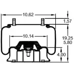 Trailer Air Spring Replaces S-4771, W01-358-8050, 1R14-039