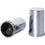 Chrome Universal Wheel Cover Set w/ 33 mm Cylinder Lug Nut Covers