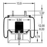 Trailer Air Spring Replaces S-29892, W01-358-8539, 1R13-188