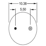 Trailer Air Spring Replaces S-29892, W01-358-8539, 1R13-188