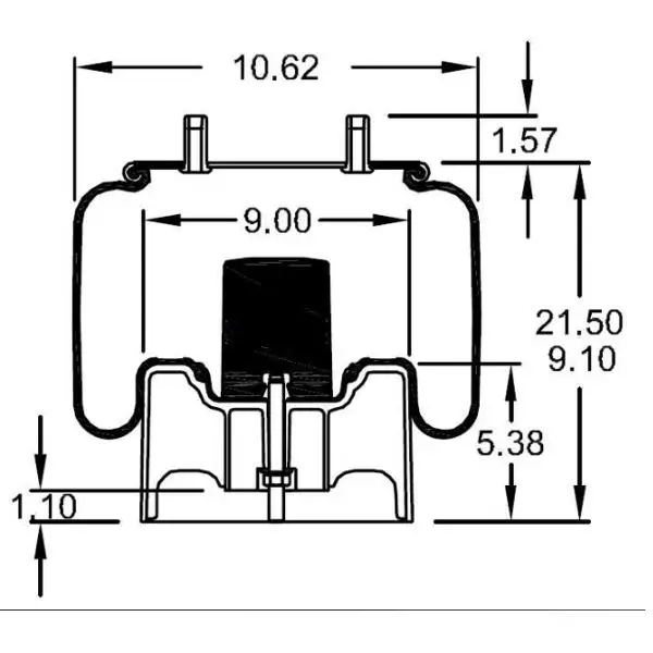 Trailer Air Spring Replaces S-21966, C-21966, W01-455-8708