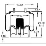 Trailer Air Spring Replaces S-21966, C-21966, W01-455-8708