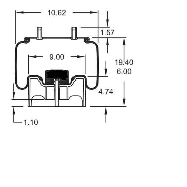 Trailer Air Spring Replaces S-20900, S-21800, W01-358-8709