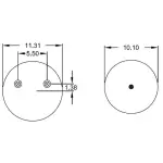 Trailer Air Spring Replaces S-25873, S-27341, W01-358-8774