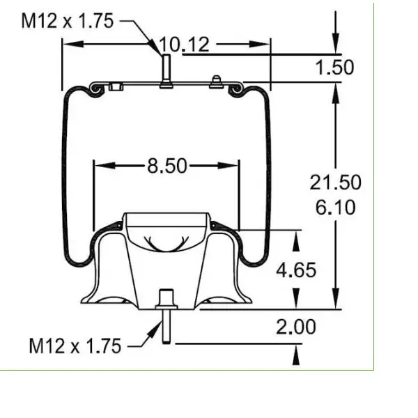 Air Spring for Volvo Replaces 21132005, W01-M58-8468, 1R12-654