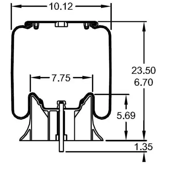 Air Spring for Peterbilt Replaces 03-07887, W01-358-8852, 64339