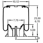 Air Spring for Peterbilt Replaces 03-07887, W01-358-8852, 64339