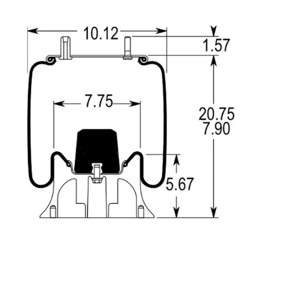 Trailer Air Spring Replaces S-11651, S-2066, W01-358-9082