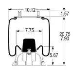 Trailer Air Spring Replaces S-11651, S-2066, W01-358-9082