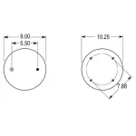 Trailer Air Spring Replaces S-11651, S-2066, W01-358-9082