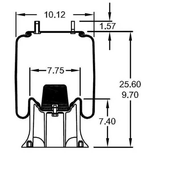 Trailer Air Spring Replaces 1R12-103, W01-358-9101, 905-57-008