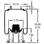 Trailer Air Spring Replaces 1R12-103, W01-358-9101, 905-57-008