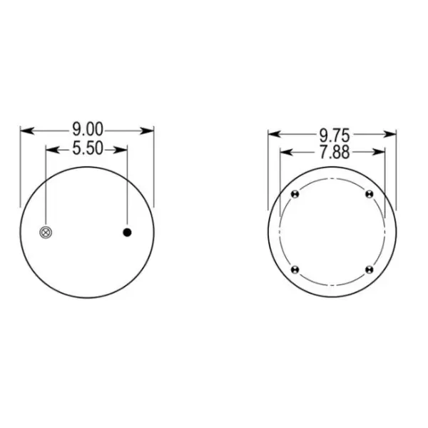 Trailer Air Spring Replaces S-1245, S-365143, 1R12-132, 161223