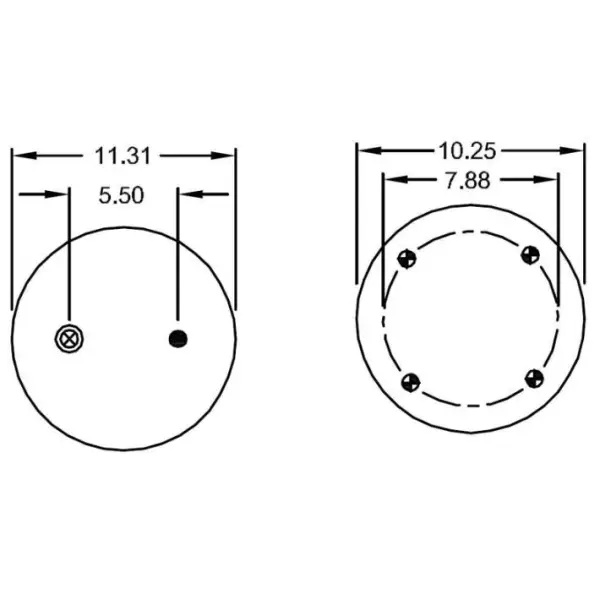 Trailer Air Spring Replaces 905-57-019, S-13160, 1R13-039, 9121