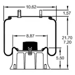 Trailer Air Spring Replaces 905-57-019, S-13160, 1R13-039, 9121