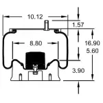 Trailer Air Spring Replaces S-20010, 1R13-077, W01-358-9270