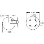 Trailer Air Spring Replaces S-20010, 1R13-077, W01-358-9270