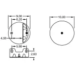 Trailer Air Spring Replaces W01-358-9297, 50898-2, 1R12-402