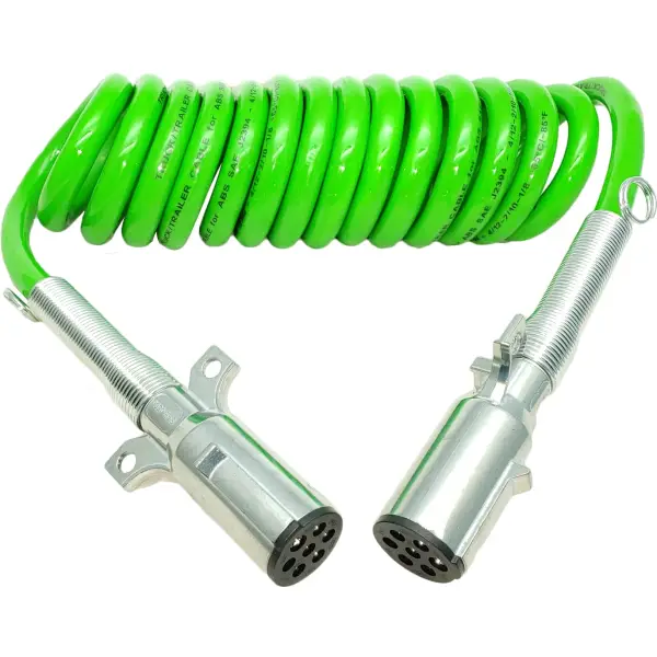 TR831160 7-Way 15ft Green ABS Electric Coil