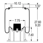 Trailer Air Spring Replaces S-14249, 1R12-256, 910-21P505