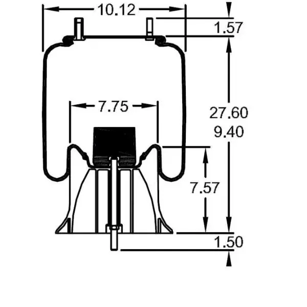 Trailer Air Spring Replaces 1R12-503, W01-358-9370, 9 10-21 P 448