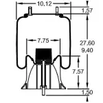 Trailer Air Spring Replaces 1R12-503, W01-358-9370, 9 10-21 P 448