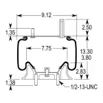 Air Spring for Kenworth Replaces K-303-14, K-303-15, 1R11-028