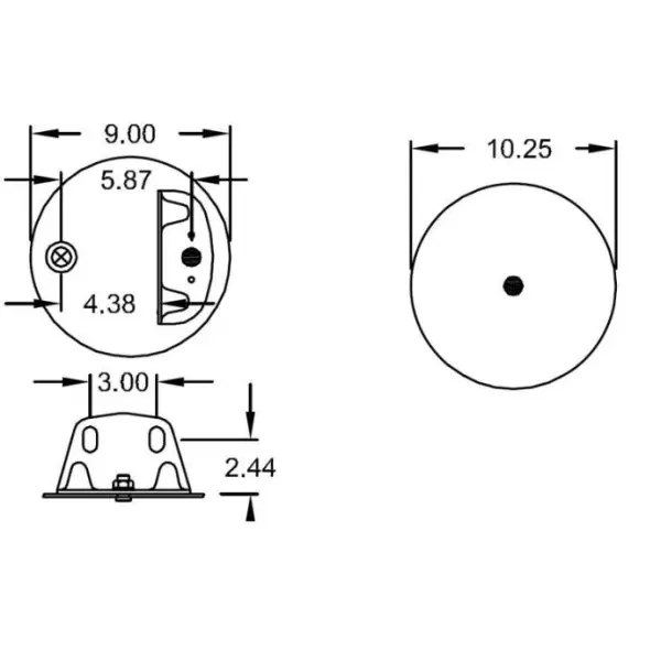 Trailer Air Spring Replaces 1R12-372, W01-358-9471, 1R12-504